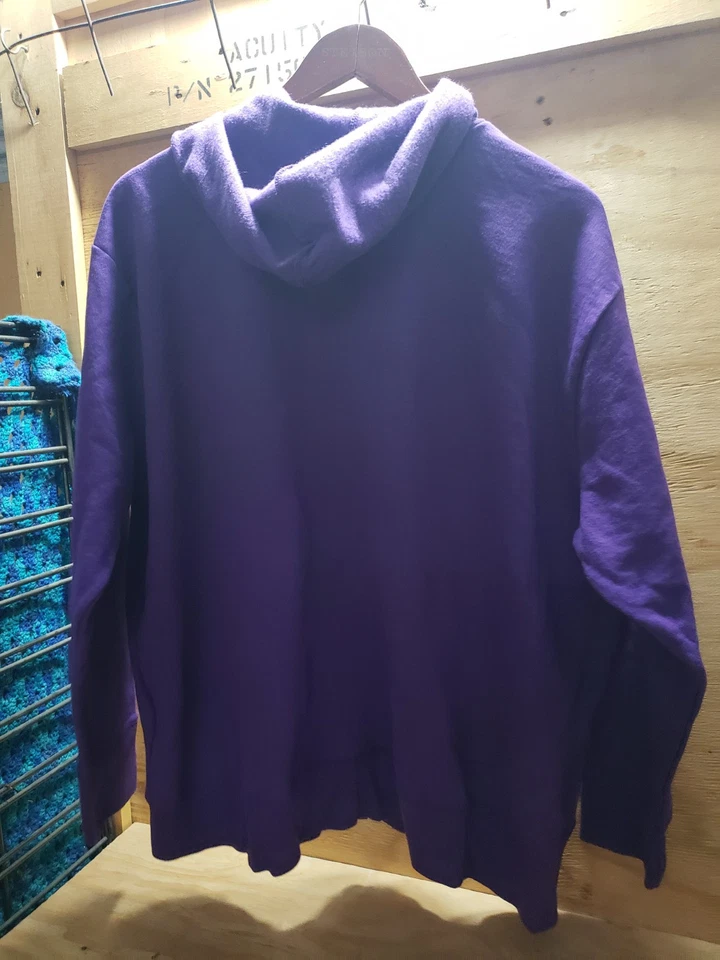 Just My Size purple full zip up hooded sweater sz. 2X  (CB1) - Image 3 of 3