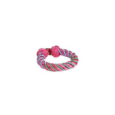 AURELIE BIDERMANN Armband Maya rosa Seide Seil Perlen vergoldet signiert NEU