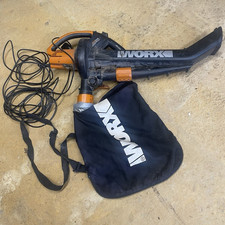 WORX Corded Electric Leaf Blower/Vacuum Combo w/ Collection Bag & Strap