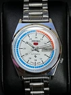 vintage Refurbished seiko 5 automatic White dial  Japan Movement men's watch