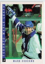 1993-94 Score #316 Mark Osborne Toronto Maple Leafs