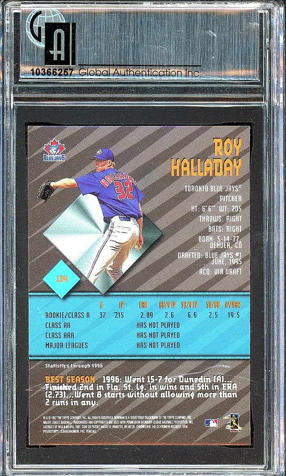 Bowman's Best 1997 - Roy Halladay #134 (RC) GAI 9,5 Foto 2 de 2