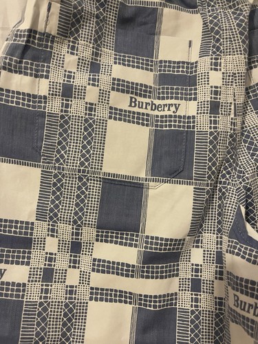 NWT Burberry Window pan Jed Blue /white Shorts With Burberry Logo Boys 6y - Picture 6 of 11