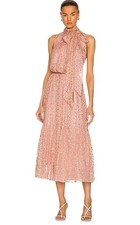 Zimmermann Sleeveless tie neck dress in Blush - Size 6