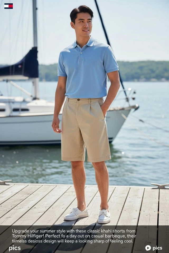 Классические шорты хаки чино Tommy Hilfiger - Изображение 2 из 4