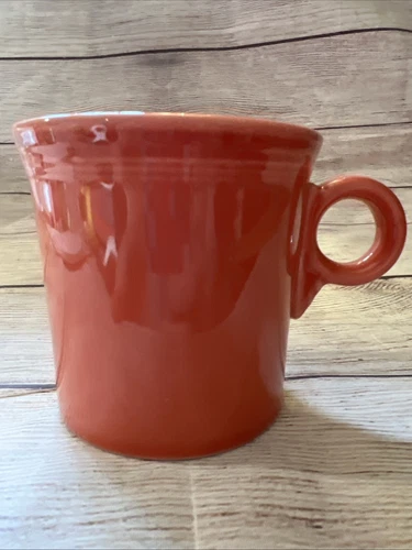 Fiestaware Persimmon Coffee Mug Ring Handle Homer Laughlin HLC USA Cup