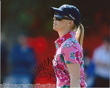 LPGA GOLFER MORGAN PRESSEL HAND SIGNED 8X10 PHOTO D W/COA SEXY CALLAWAY 2012