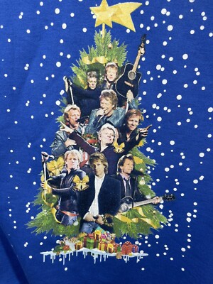 Jon Bon Jovi Christmas Sweatshirt For The True Fan Royal Blue Size Large