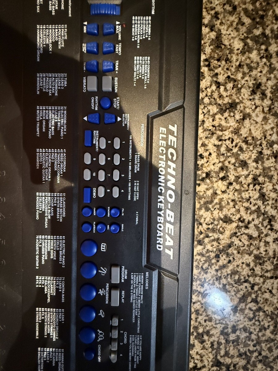 Techno Beat Electronic Keyboard No Microphone Tested Working 54
