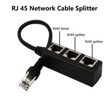Ethernet RJ45 Cable Adapter 1 Male To 2 / 3 Female Splitter Port LAN Network UK