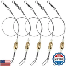 Dr.Fish 15 Pack Carolina Ready Rigs for Bass Fishing, Freshwater Fishing Wire