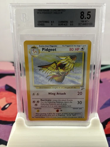 CGC 8.5 Pidgeot 2000 Base Set 2 14/130 Holo Rare Pokemon Card