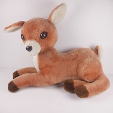 VTG Dakin Deer Spotted Fawn 14" Plush 1977 Laying Down Brown