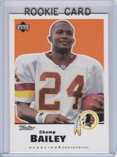 CHAMP BAILEY ROOKIE CARD 1999 Upper Deck Retro Football RC Denver Broncos HOFer!