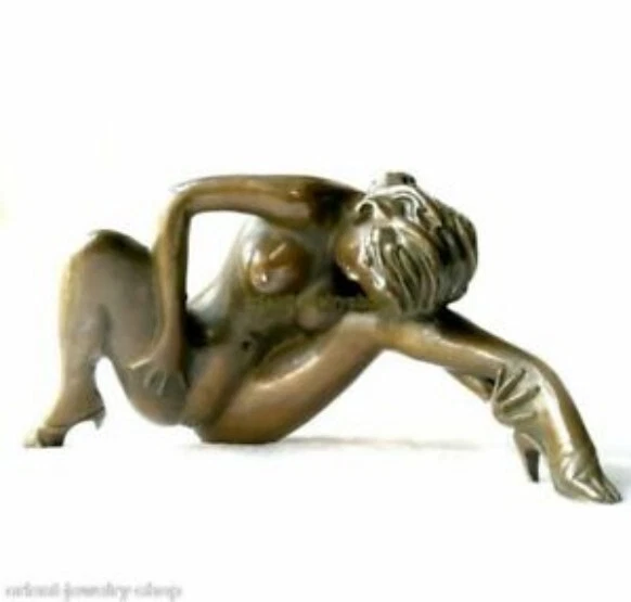 collectable Art hand carved bronze statue woman Sculptures big home deco carving - Image 2 of 4