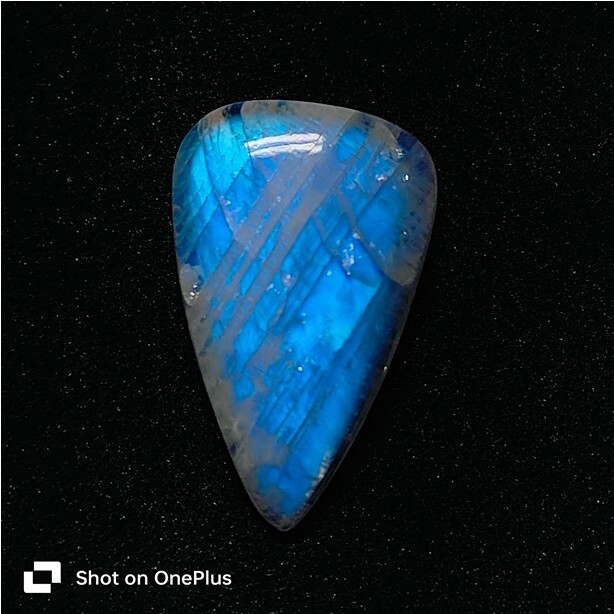 Blue Flashy Rainbow Moonstone Cabochon Gemstone NaturalMoonstone