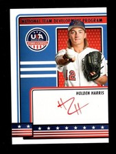 2023 PANINI USA BASEBALL HOLDEN HARRIS RED INK AUTO AUTOGRAPH