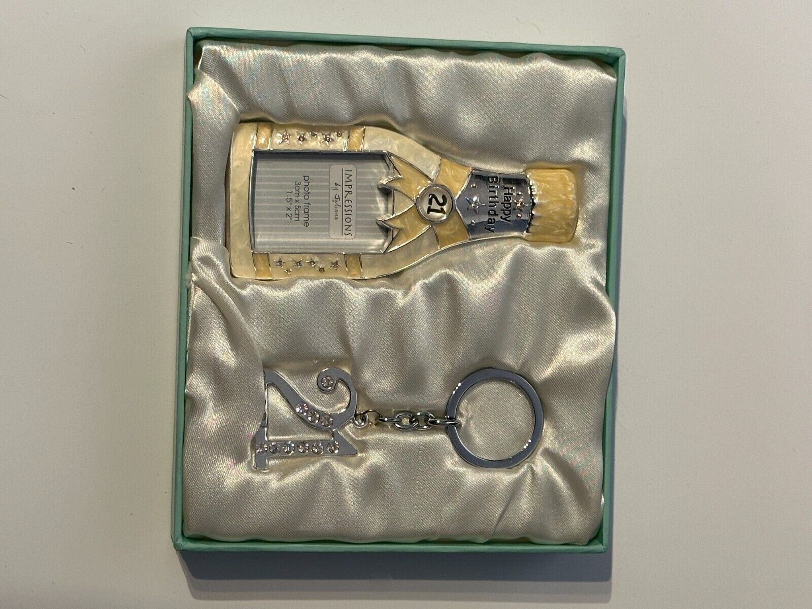 The Juliana Collection silverplated Happy 21st Birthday BNIB