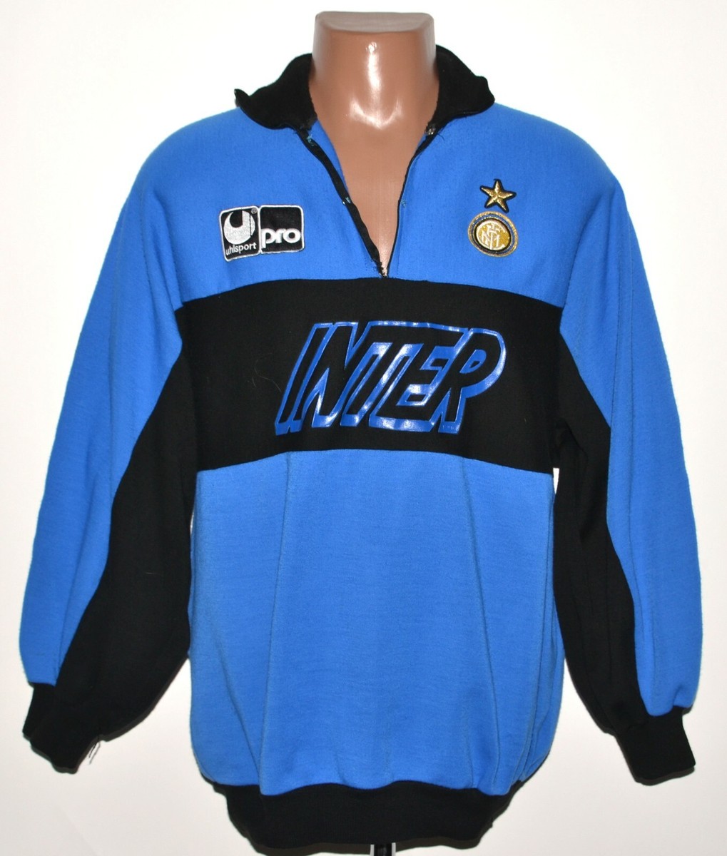ウェア Inter 90' INTER MILAN 1989/1990 FOOTBALL TRAINING 1/3 ZIP TOP UHLSPORT