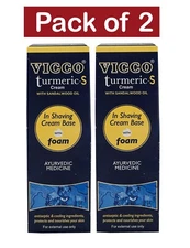 Pack of 2X VICCO TURMERIC-S IN Shaving Cream Base With Foam 70gm