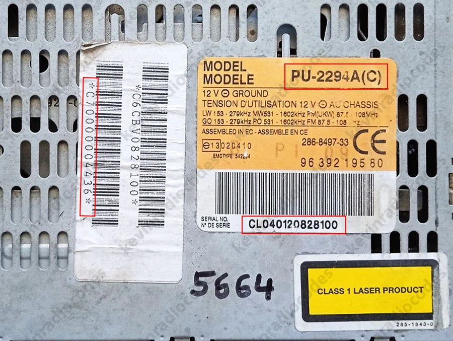 ✅PEUGEOT RADIO DEKODIEREN PIN CODE 106 107 307 407 PARTNER TRAVELLER CLARION✅ - Bild 4 von 4