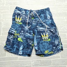 Corona Beer Board Shorts Mens Size 34 Blue Summer Swimming Bathing Beach