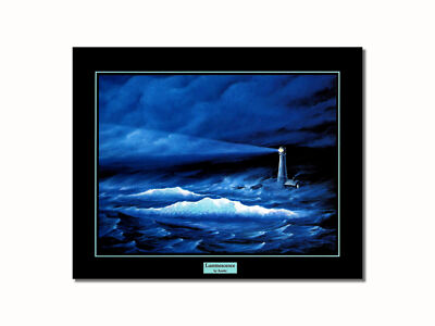 Luminescense Lighthouse in the Storm Wall Picture 8x10 Art Print