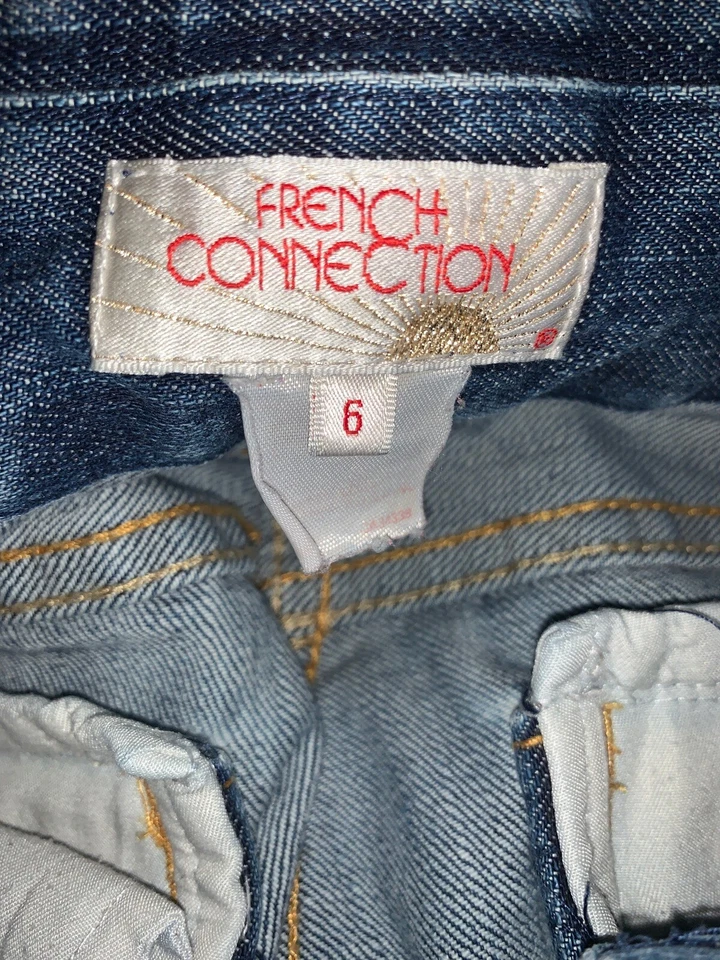 二手复古 French Connection 低腰弹力牛仔帽女式(6 码) — 第 2/4 张图片