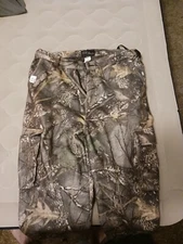 WFS Element Gear Hunting Pants XL Realtree Camo Cargo Fleece Lined Outdoor
