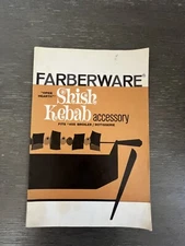 FABERWARE OPEN HEARTH ELECTRIC BROILER SHISH KEBAB RECIPE BOOKLET