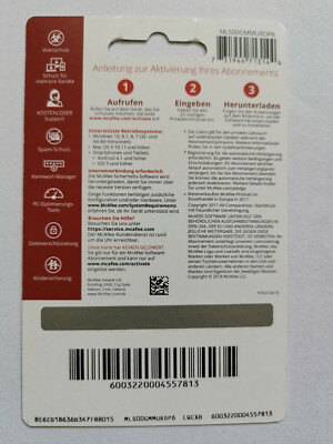 McAfee LiveSafe AntiVirus 2019 1 Jahr Schutz, 10 Geräte, WINDOWS/MAC/IOS/ANDROID