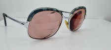 Vintage Actuell 363 828 Gunmetal Gray Oval Metal Sunglasses Germany FRAMES ONLY