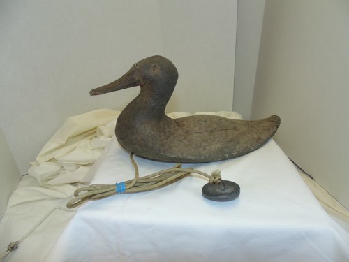 Decoy, Canvas, missing glass eye - Picture 4 of 5
