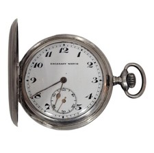 Vintage Silver Pocket Watch Cyma - Casa Escasany - Full Hunter