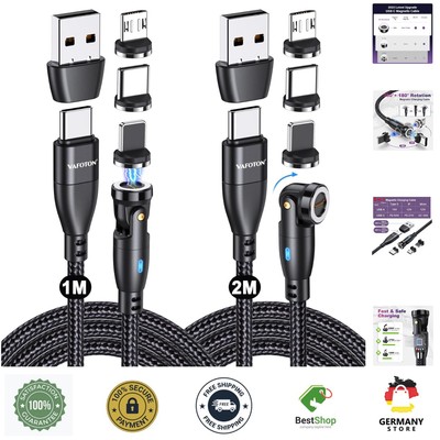 Vielseitiges USB C Magnetladeset - 60W Schnellladung für Tablets, Smartphones