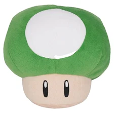 Licensed Nintendo Super Mario Bros. 1 Up Mushroom 6” Plush by Little Buddy - NEW