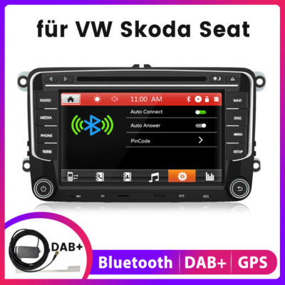 7'' Car Autoradio Für VW Golf 5 6 Passat EOS Skoda Seat DVD GPS Navi USB DAB+ BT