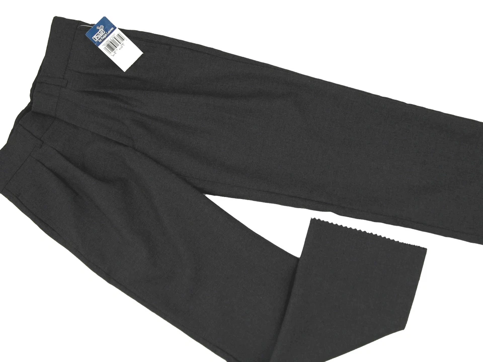 ¡NUEVOS $225 Pantalones de vestir Polo Ralph Lauren para niños!  Lana gris *Frente plano o plisado* Foto 2 de 2