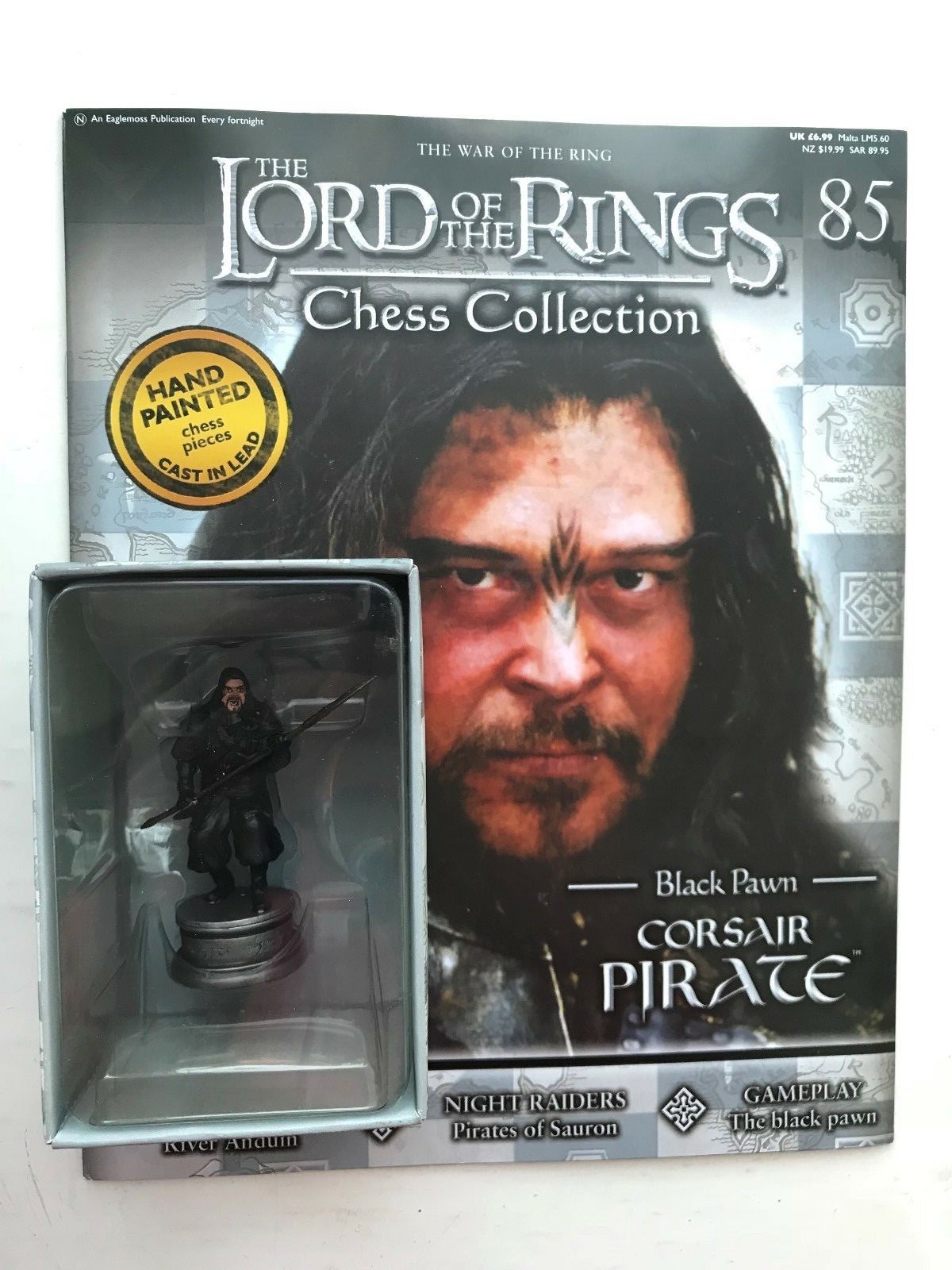 LORD OF THE RINGS CHESS COLLECTION 85 CORSAIR PIRATE EAGLEMOSS FIGURE + MAGAZINE
