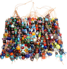 30 Strands Multi Color Mixed Shape Lamp Work Glass Beads Jewelry Beads Handmade