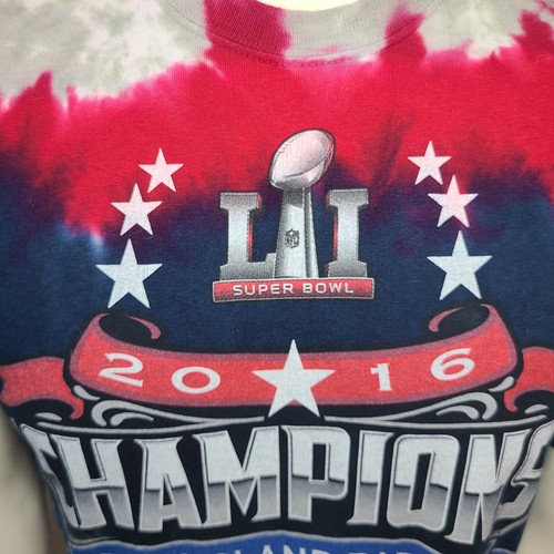 New Engle Patriots 2016 Super Bowl Campions Tie Dye Graphic Tshirt sz Medium M - Picture 3 of 8