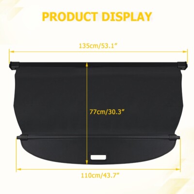 ZZEQYG Cargo Cover For 2021 2022 2023 2024 2025 Nissan Rogue Accessories Retractable