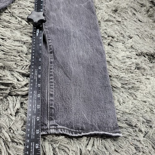 Jeans Levi's Premium Ribcage dritto alla caviglia donna 28 nero antracite Big E denim - Foto 8 di 22
