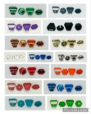 UNBRANDED UA STYLE FOOTBALL HELMET VISOR CLIPS, MULTIPLE COLORS, FULL SIZE