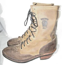 EUC Hardly Worn Mens USA CHIPPEWA 8.5 D 29405 PACKER LACE KILTIE BOOT 8 1/2