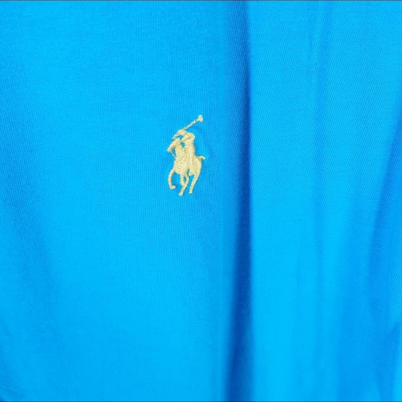 Polo Ralph Lauren vintage uomo blu medio ricamato pony vestibilità classica