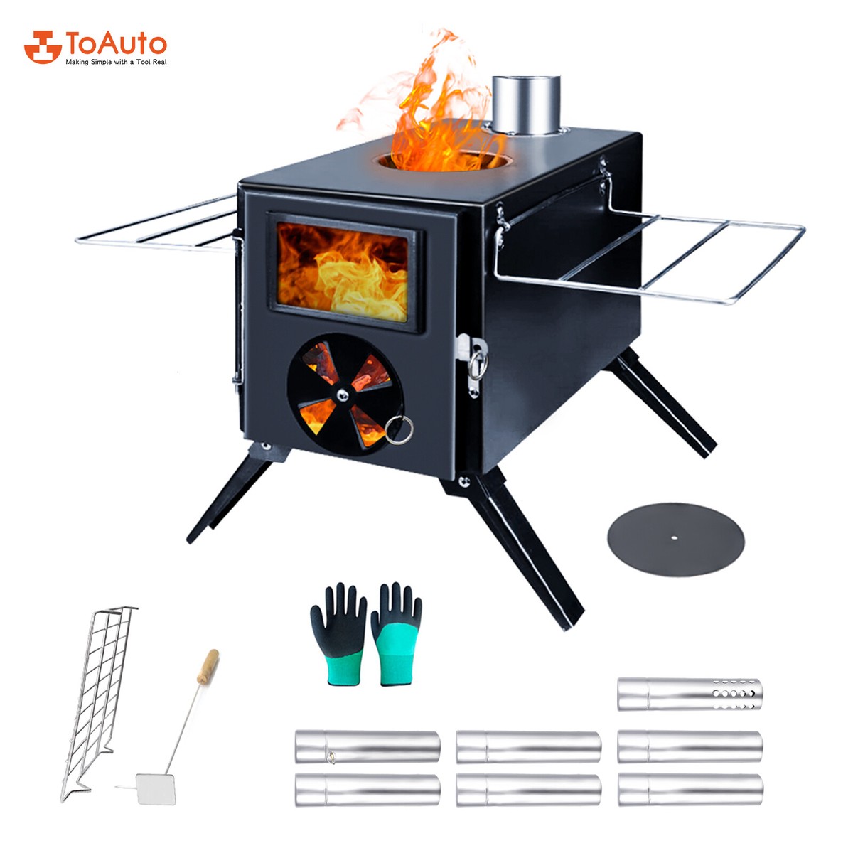 Camping Stove Hot Tent Stove, Portable Camping Wood Burning Stove for  Outdoor US | eBay