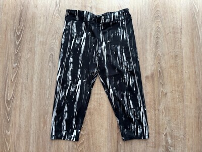 SKINY SK86 3/4 Damen Laufhose Leggings - Black Coal - L 40 - TOP