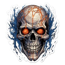 Evil Scary Skull Sticker Decal