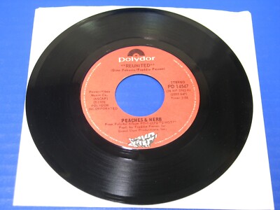 PEACHES AND HERB - Reunited / Easy As Pie - 70s Soul 45 VG VINYL Tested